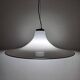 Vintage very large murano white swirl ceiling light black rim