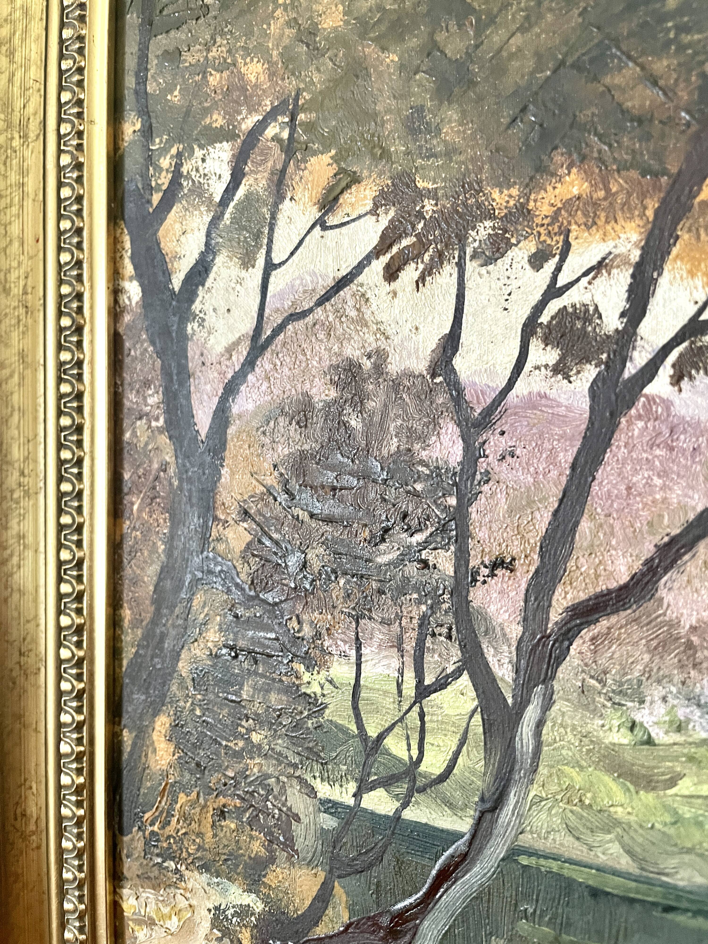 Diptyque oils on canvas signed Rialet