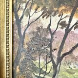Diptych of oils on canvas signed Rialet