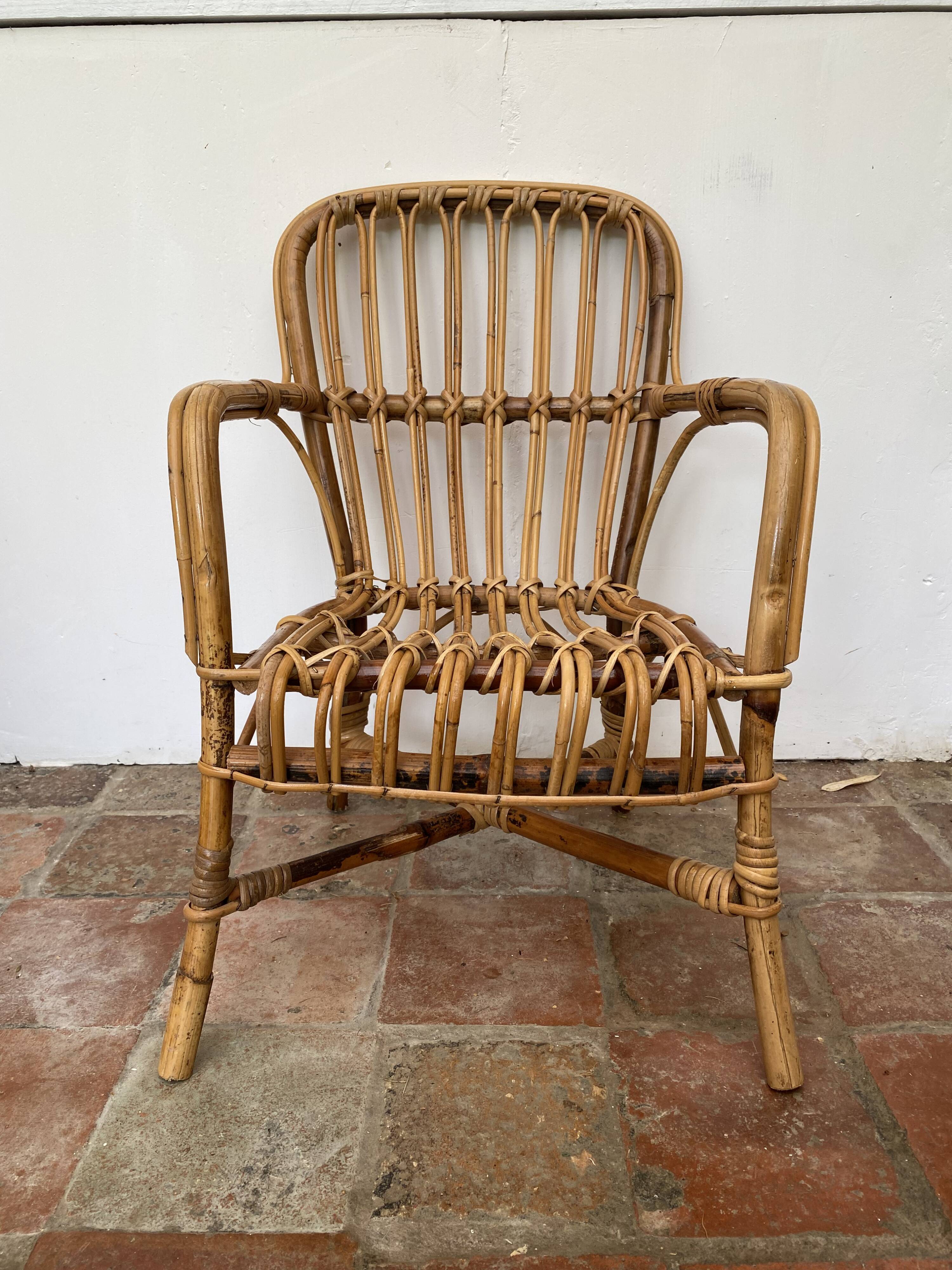 Fauteuil rotin enfant