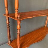 Large old wall shelf in turned wood, Napoleon III / XIXth era