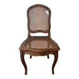 Antique Louis XV chair – molded natural wood / cane base