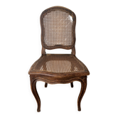 Antique Louis XV chair – molded natural wood / cane base