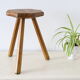 Tabouret tripode de ferme rustique vintage