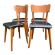 Series of 4 vintage chairs from the 50s and 60s