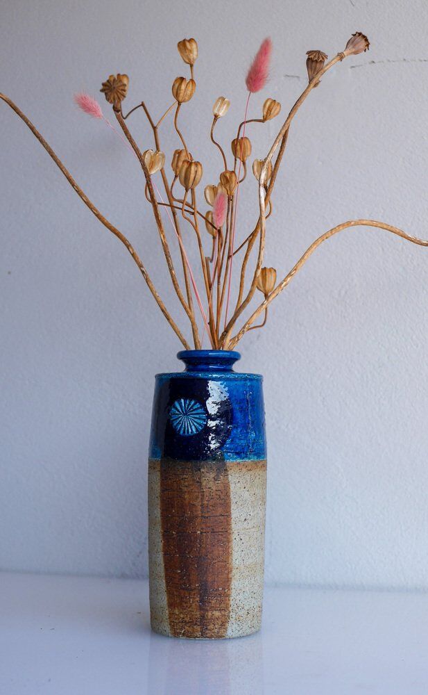 Mid-century modern studio art ceramic vase by Inger Persson for Rörstrand, 1970s