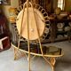 Bamboo, rattan and mirror dressing table with lighting in the style of Audoux-Minet, 1960s.