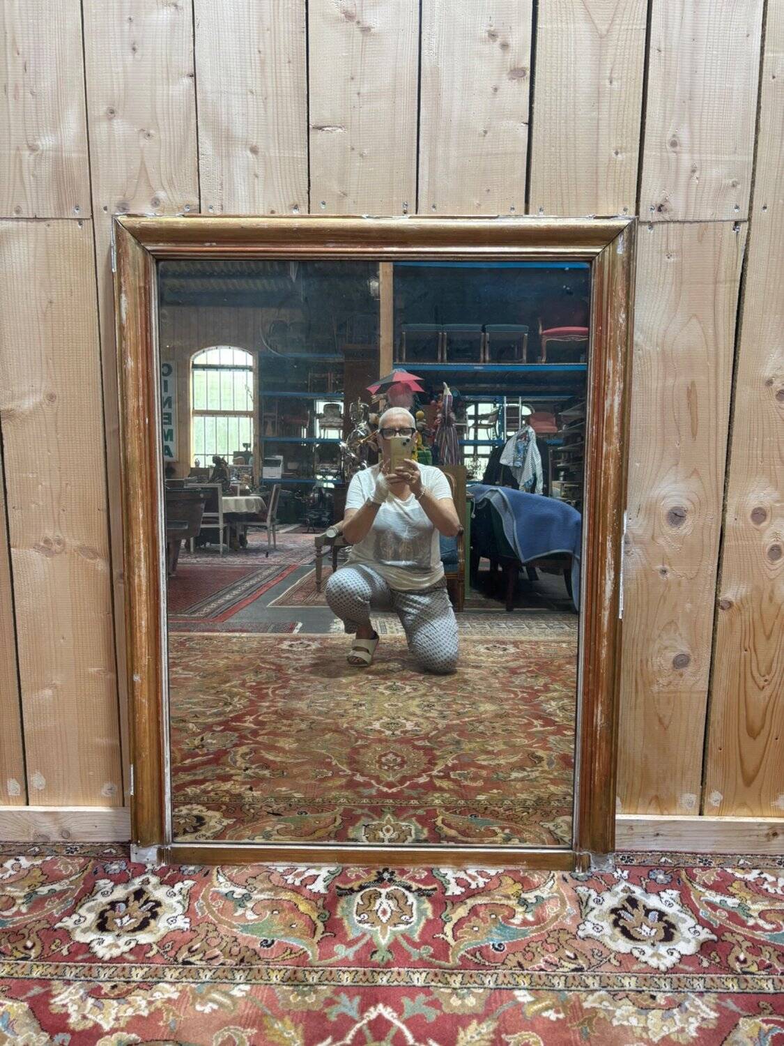 Louis-Philippe fireplace mirror | Gilded wood | 19th century