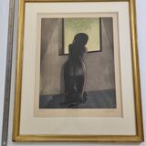 Michel Mathonnat, A Wait So Long, Signed etching, 63 x 77 cm