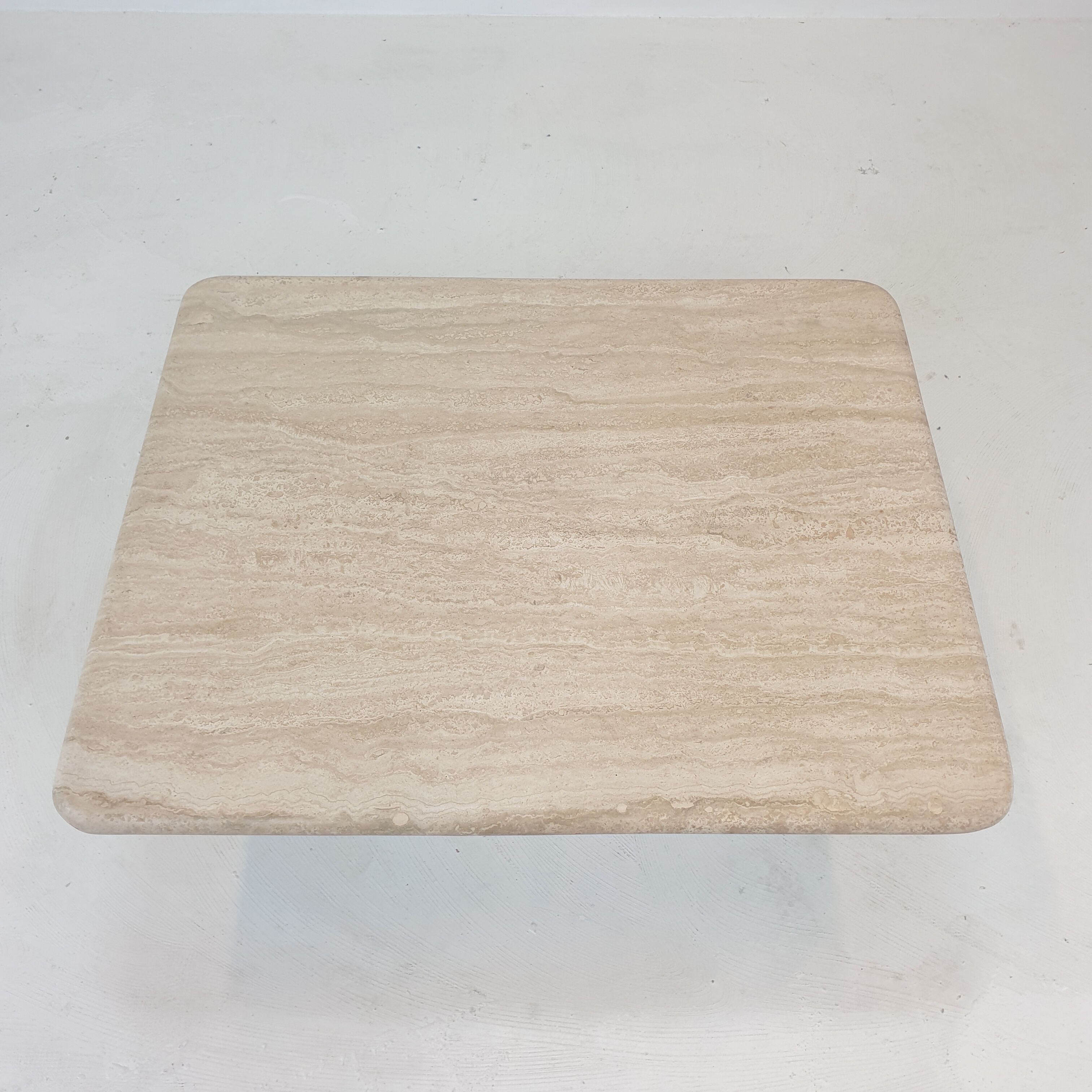 Italian Travertine Coffee Table, 1980s