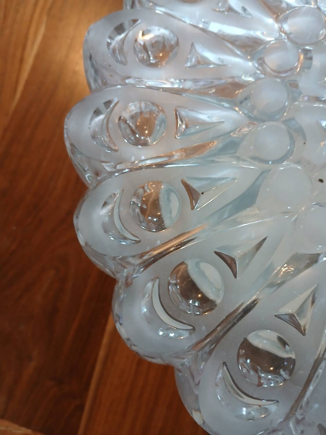 Large vintage glass ceiling light