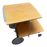 Raul Barbieri and Giorgio Marianelli adjustable light wood bar trolley
