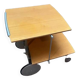 Raul Barbieri and Giorgio Marianelli adjustable light wood bar trolley