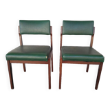 2X Scandinavian Teak Chairs (Set)
