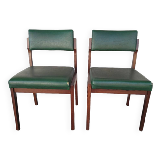 2X Scandinavian Teak Chairs (Set)