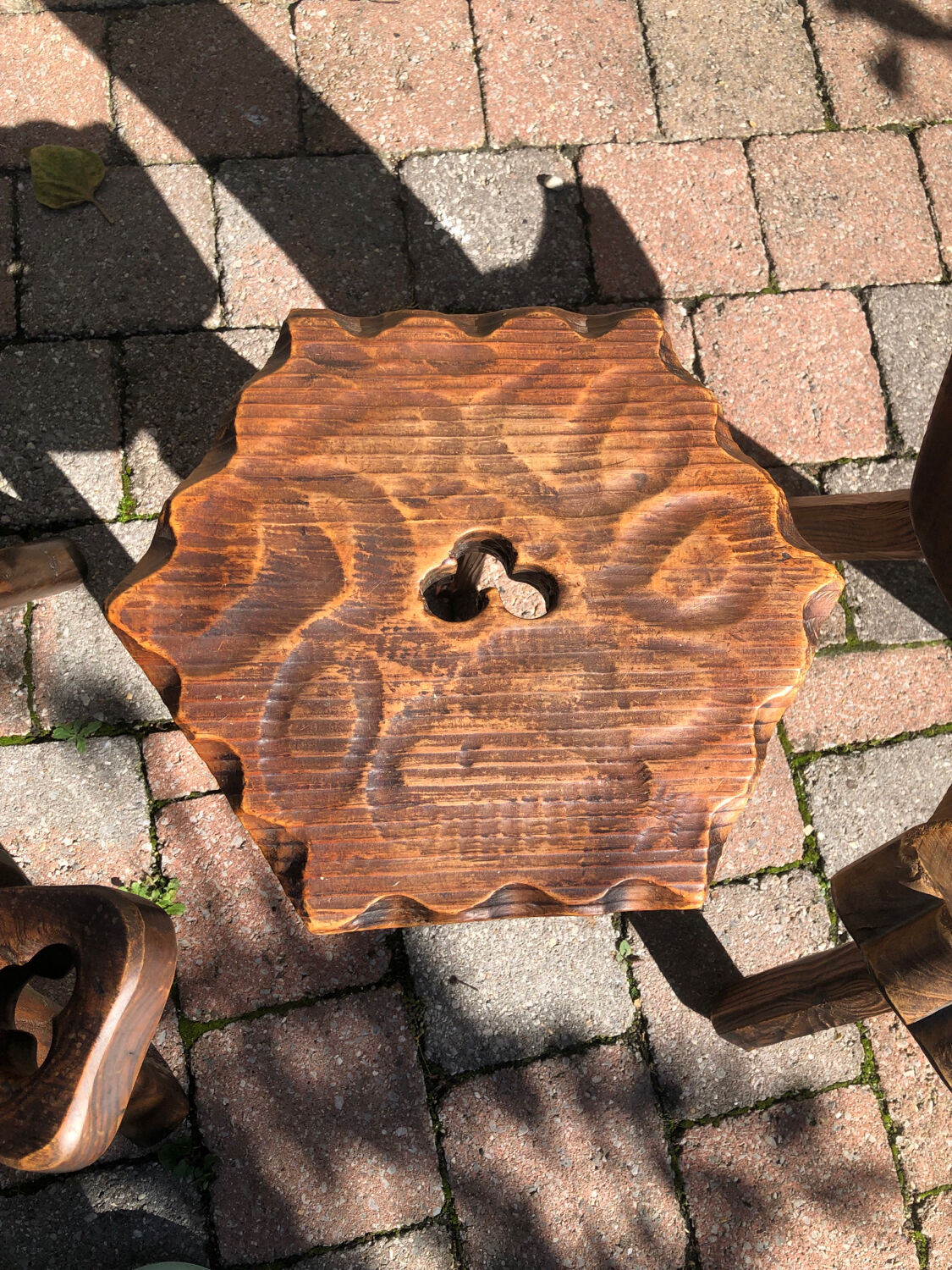 Brutalist chairs and stool