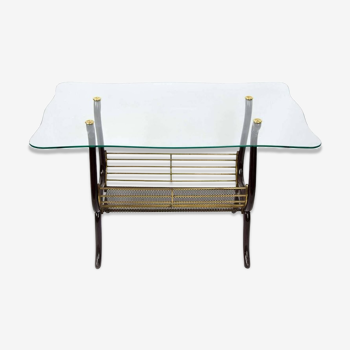 Italian 1940s glass coffee table.