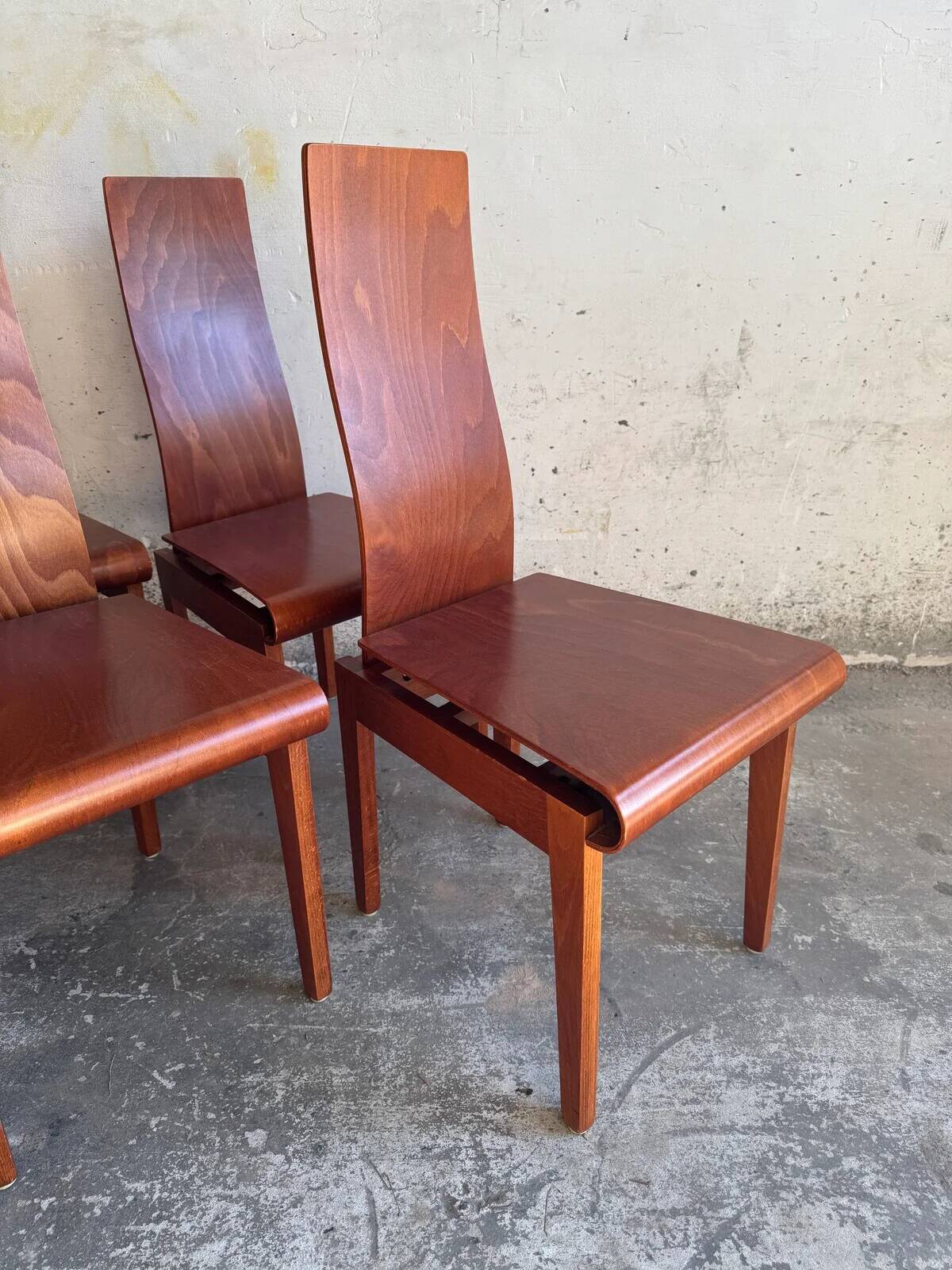 Set of 6 "Molly" chairs by Finazzer (1980s)