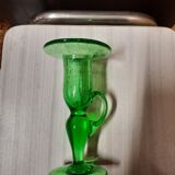 Biot glass candle holder