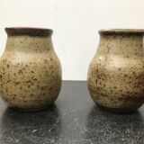 Paire de vases ancien le cep grès Jean Tessier vintage