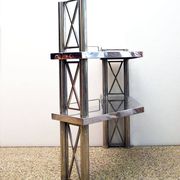 Steel console made in Italy, 1970s