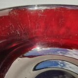 Salad bowl Sierra glass ruby granite frosted Arcoroc 1970