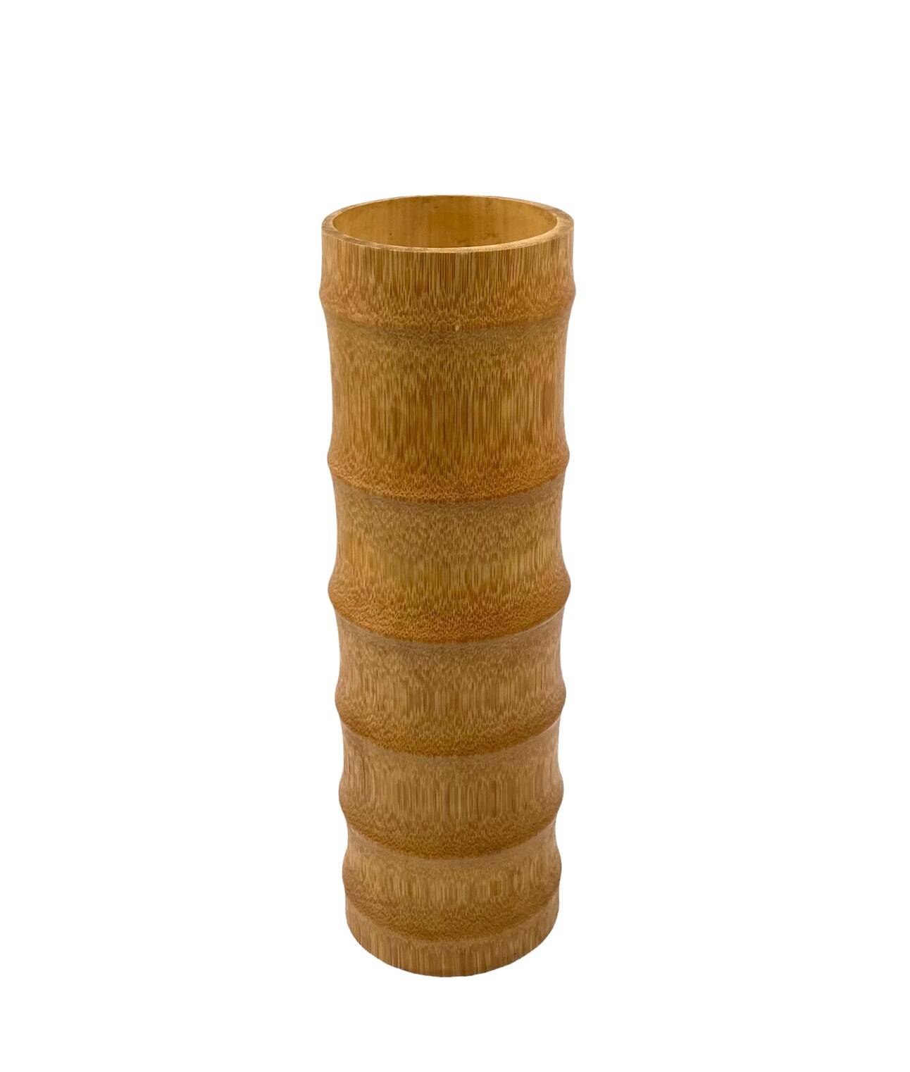 Hollywood regency bamboo vase, Italy 1970