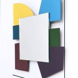 Colored Mirror with an Irregular Shape in the Style of Ettore Sottsass
