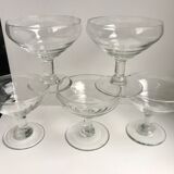 Set of 5 champagne glasses old 40-50 years