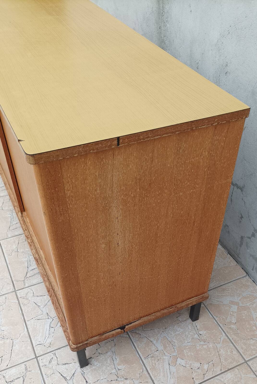 Enfilade vintage buffet d'école en chêne