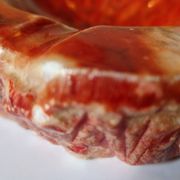 Vintage ashtray / pocket in red alabaster by Romano Bianchi, Italy 1960