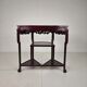 Vintage Chinese hardwood console / side table with marble top