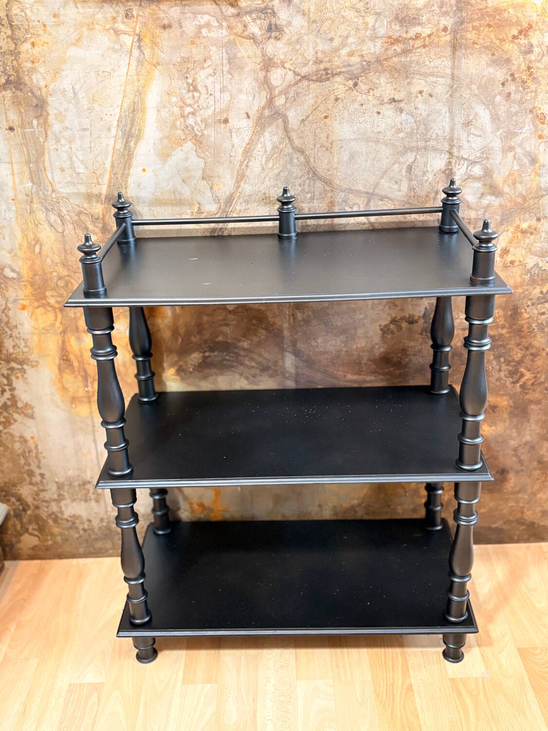 Antique black patinated shelf