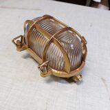 Brass marine corridor wall light
