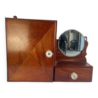 Mini vintage wood wall cabinet / wall cabinet / medicine cabinet