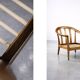 Vintage Mid-Century Modern Wood and Fabric Armchairs from W. Knoll, Set of 2