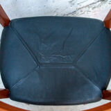 Beech and leather armchairs Model Marocca by Vico Magistretti for De Padova Italia Year 1987