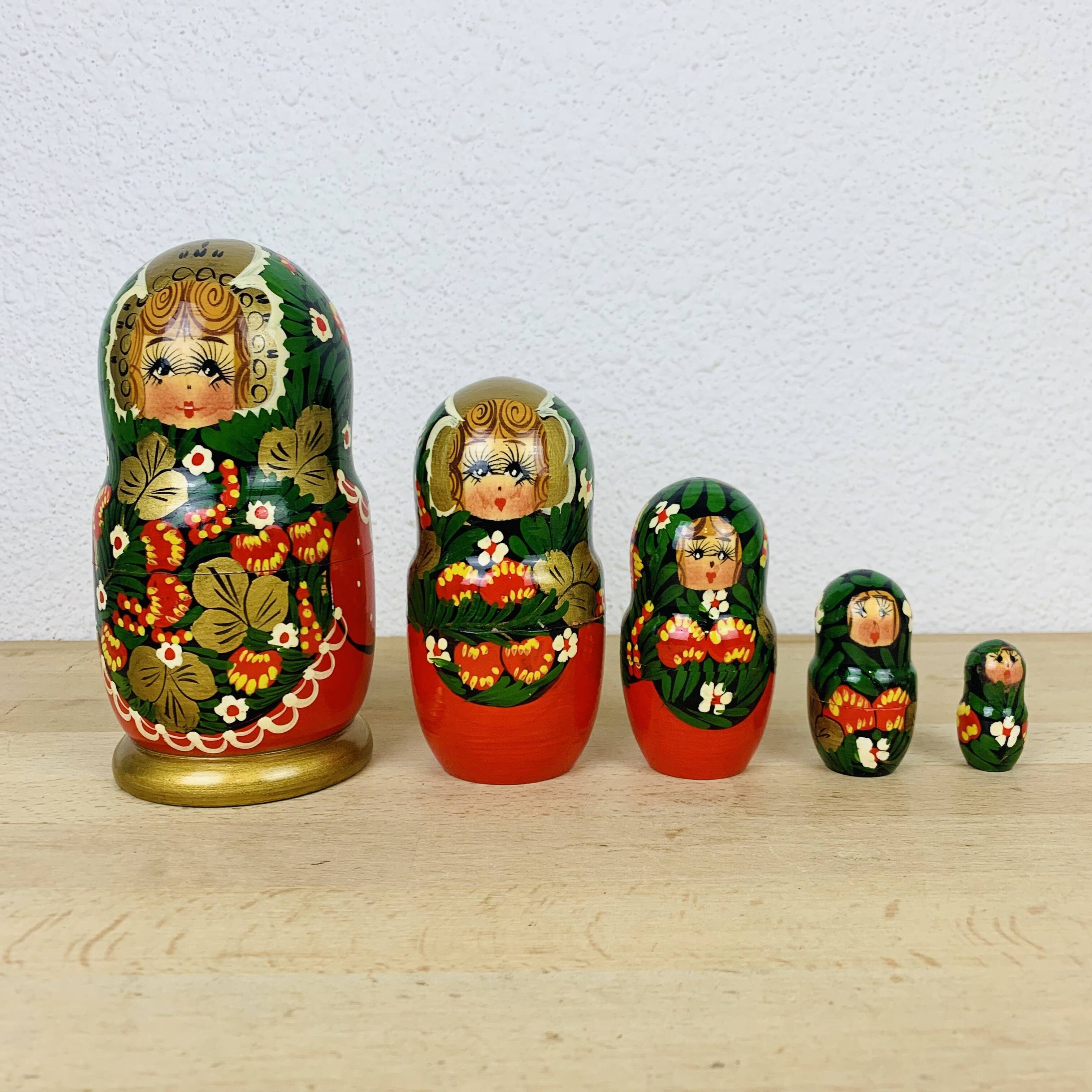 Russian doll Matryoshka painted wood