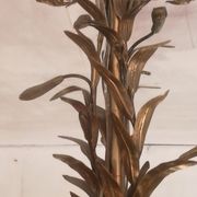 Late 19th century gilt bronze fleur-de-lis chandelier