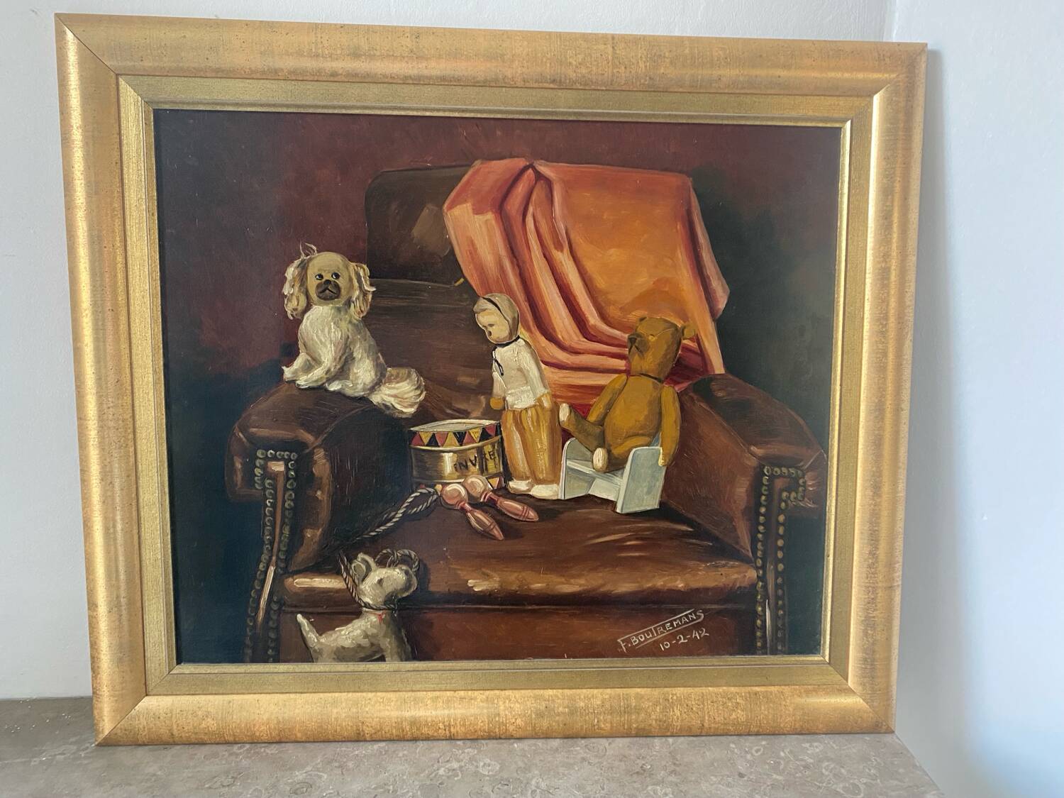Nature morte de 1942 signée Boutremans