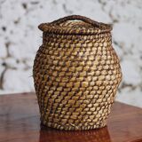 Vintage braided rope basket