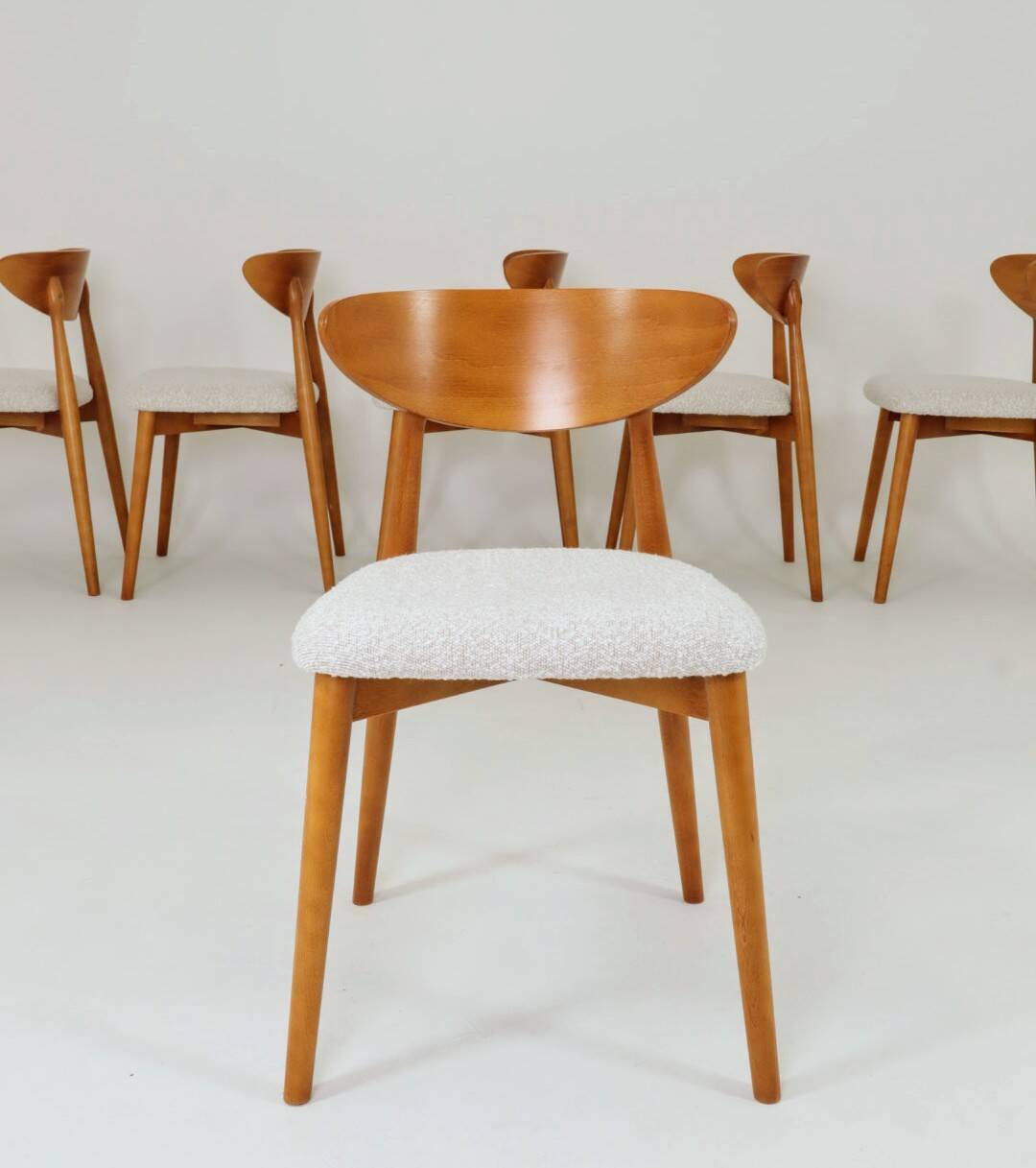 Chaises de salle à manger Lot de 6 pearl bouclé