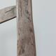 Antique wooden patinated travail populaire rope seat chair