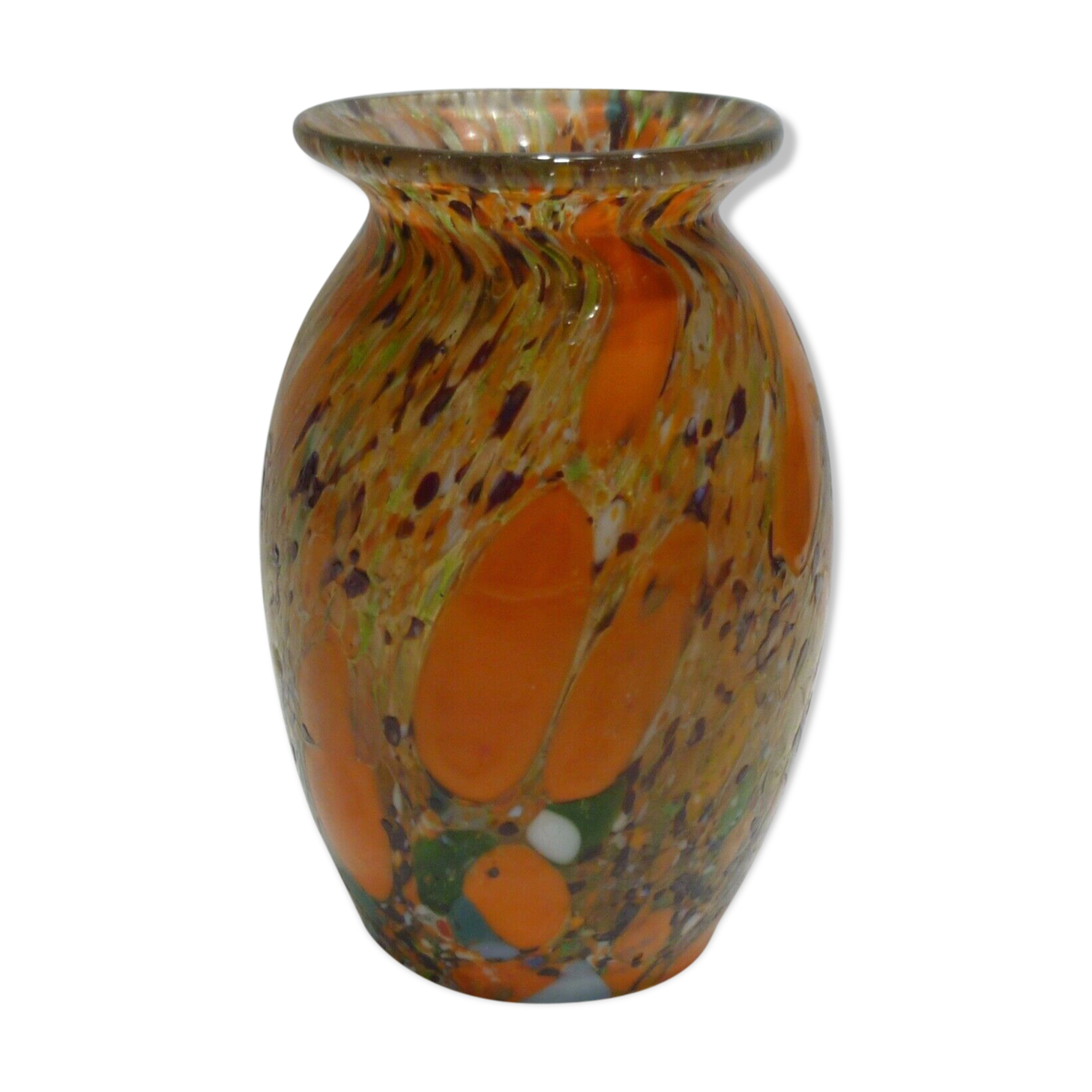 Vase old multicolored glass millefiori Murano
