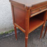 Pair of bedside drawer fluted feet