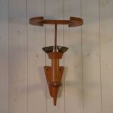 Solid oak wall light by Guillerme and Chambron