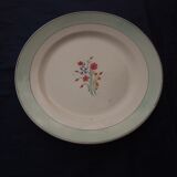 Round dish in earthenware HBCM Creil Montereau model Marlaine diam 30,5 cm