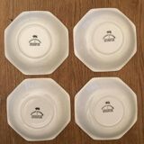 Vintage Johnson Brothers Octagonal White Teacup and Saucer Made in England