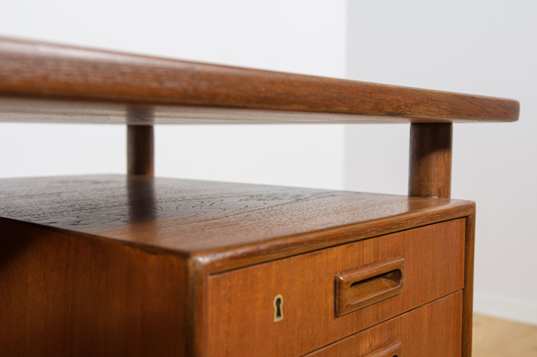 Mid-Century Freestanding Teak Desk by Arne Vodder for Sibast, 1960s