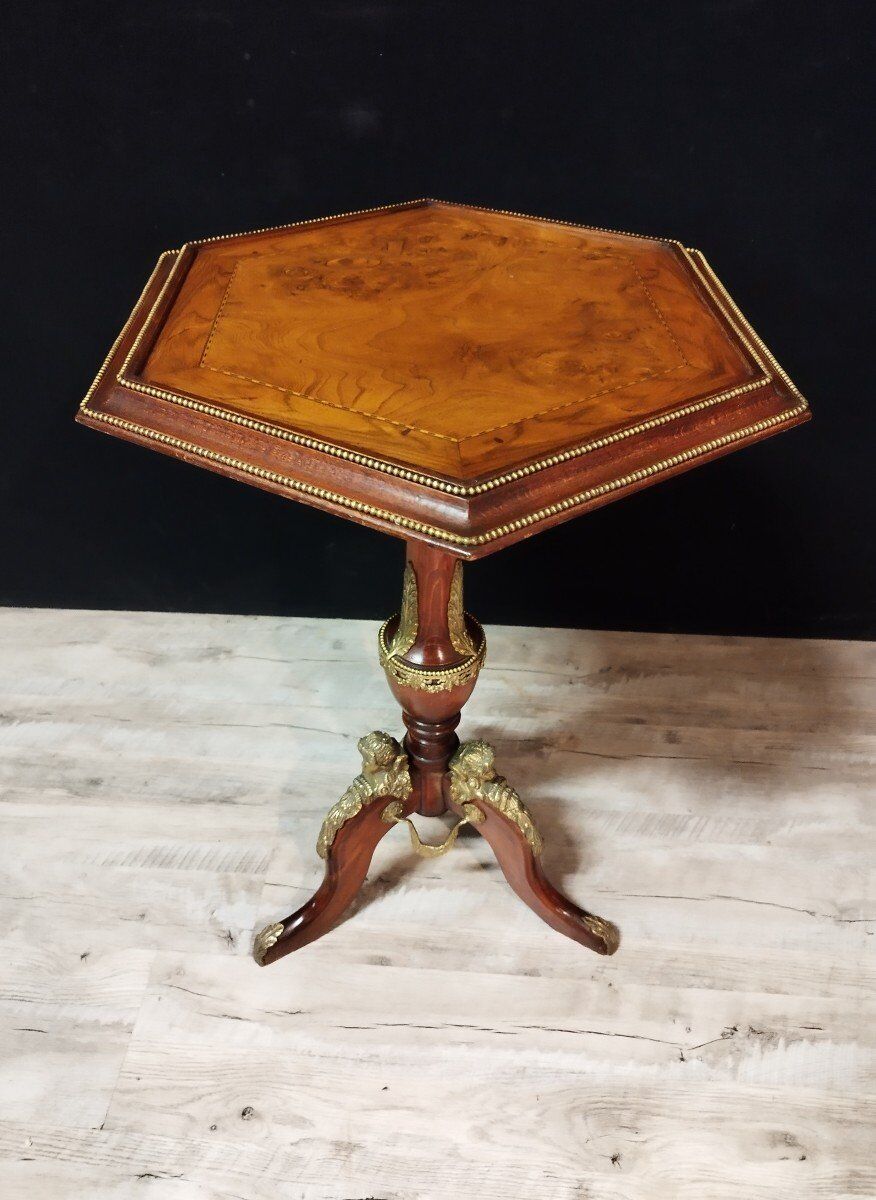 Tripod pedestal table napoleon III style